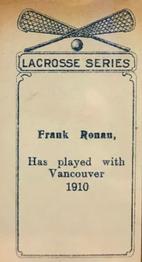 1910 Imperial Tobacco Lacrosse Color (C60) #41 Frank Ronan Back
